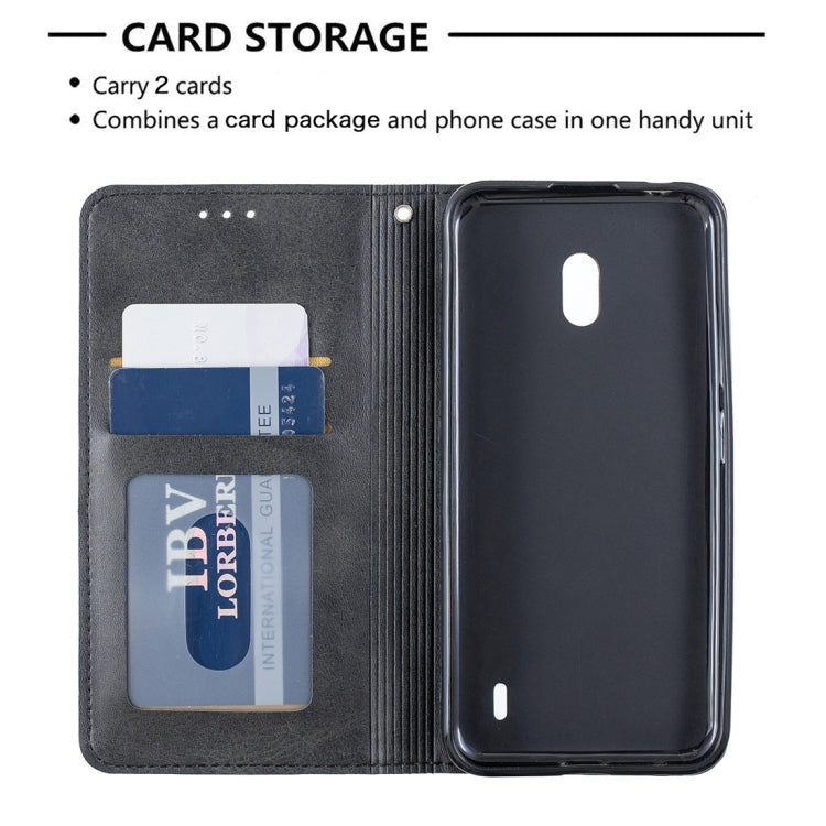 Rhombus Texture Horizontal Flip Magnetic Leather Case with Holder & Card Slots & Wallet For Nokia 2.2