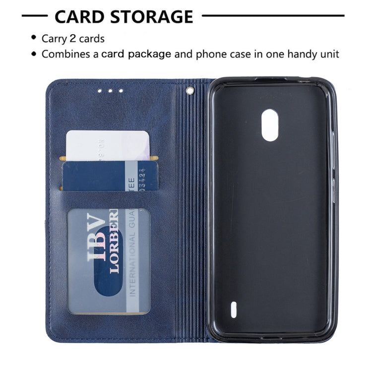 Rhombus Texture Horizontal Flip Magnetic Leather Case with Holder & Card Slots & Wallet For Nokia 2.2