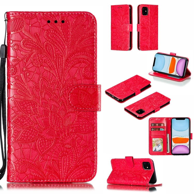 Lace Flower Horizontal Flip Leather Case with Holder & Card Slots & Wallet for iPhone 11