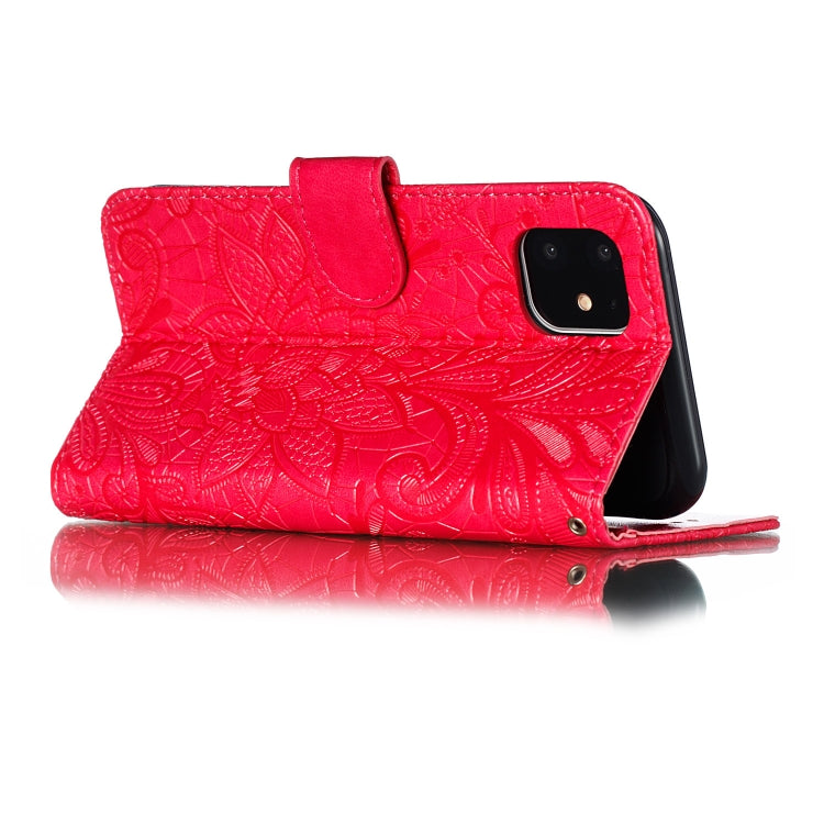 Lace Flower Horizontal Flip Leather Case with Holder & Card Slots & Wallet for iPhone 11
