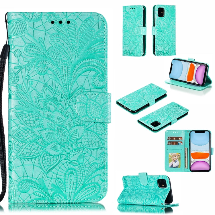 Lace Flower Horizontal Flip Leather Case with Holder & Card Slots & Wallet for iPhone 11
