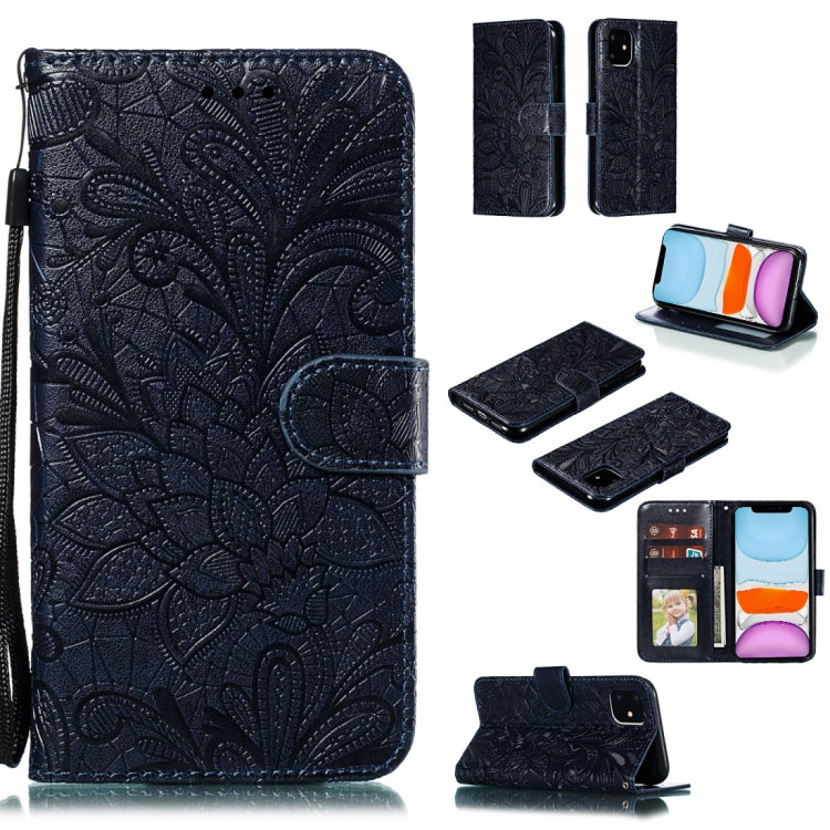 Lace Flower Horizontal Flip Leather Case with Holder & Card Slots & Wallet for iPhone 11