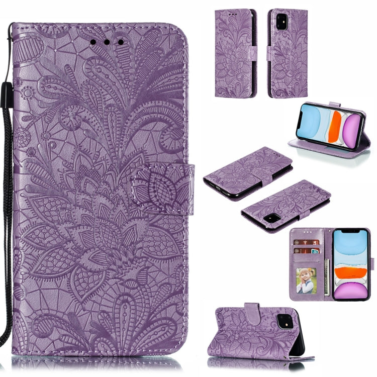 Lace Flower Horizontal Flip Leather Case with Holder & Card Slots & Wallet for iPhone 11