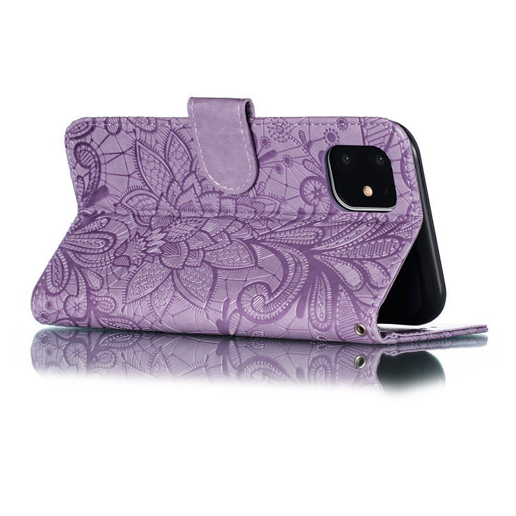 Lace Flower Horizontal Flip Leather Case with Holder & Card Slots & Wallet for iPhone 11