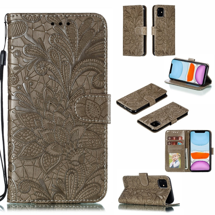 Lace Flower Horizontal Flip Leather Case with Holder & Card Slots & Wallet for iPhone 11