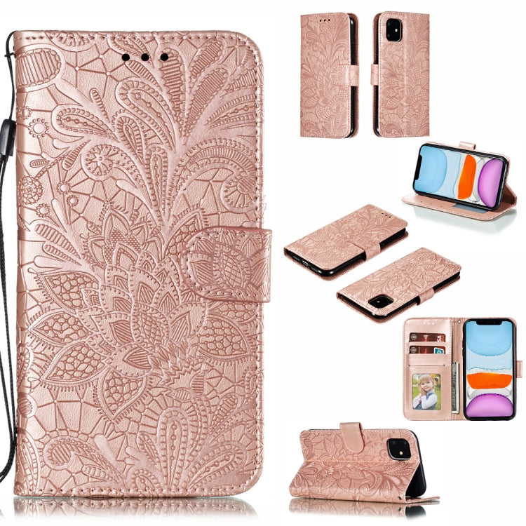 Lace Flower Horizontal Flip Leather Case with Holder & Card Slots & Wallet for iPhone 11