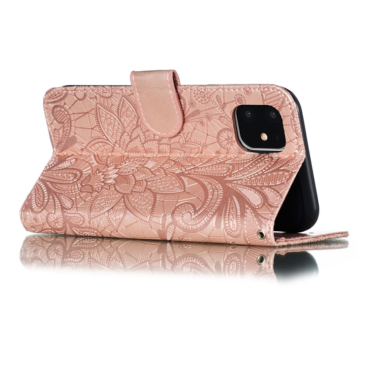 Lace Flower Horizontal Flip Leather Case with Holder & Card Slots & Wallet for iPhone 11