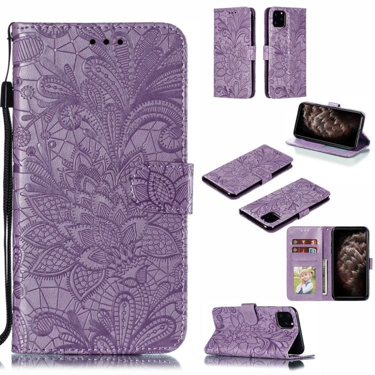 Lace Flower Horizontal Flip Leather Case with Holder & Card Slots & Wallet for iPhone 11 Pro Max