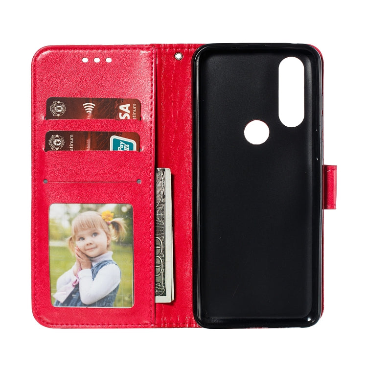 Lace Flower Horizontal Flip Leather Case with Holder & Card Slots & Wallet for Motorola P40 Play