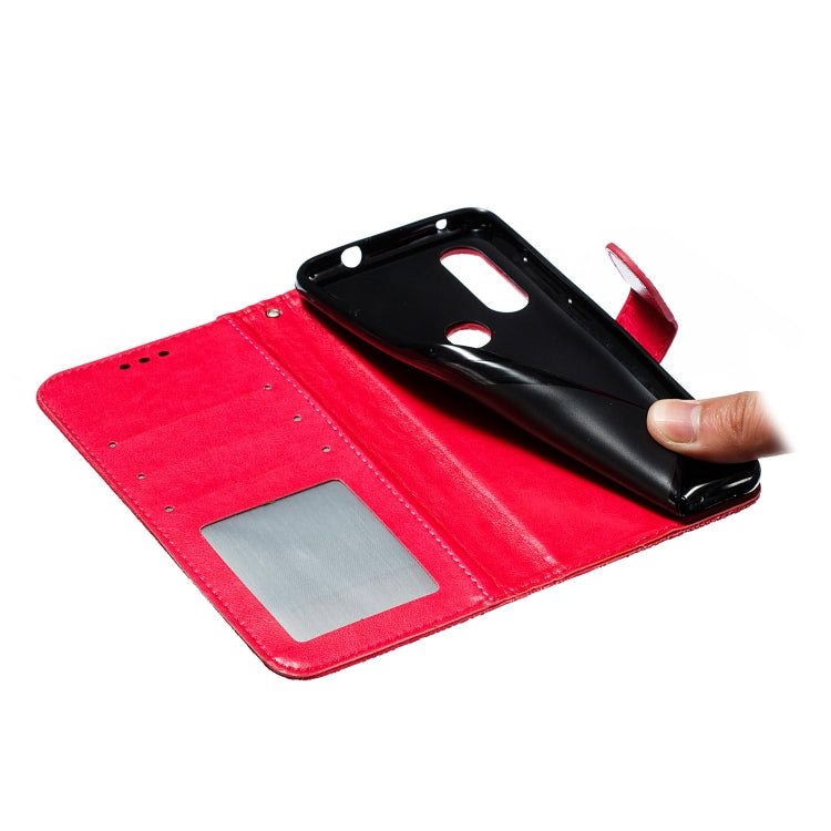 Lace Flower Horizontal Flip Leather Case with Holder & Card Slots & Wallet for Motorola P40 Play