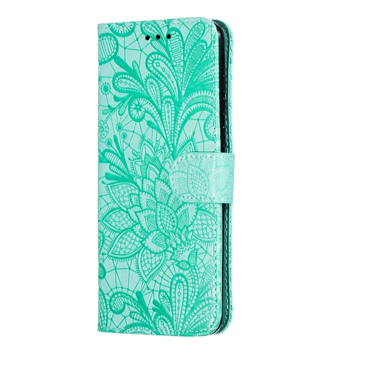 Lace Flower Horizontal Flip Leather Case with Holder & Card Slots & Wallet for Motorola P40 Play