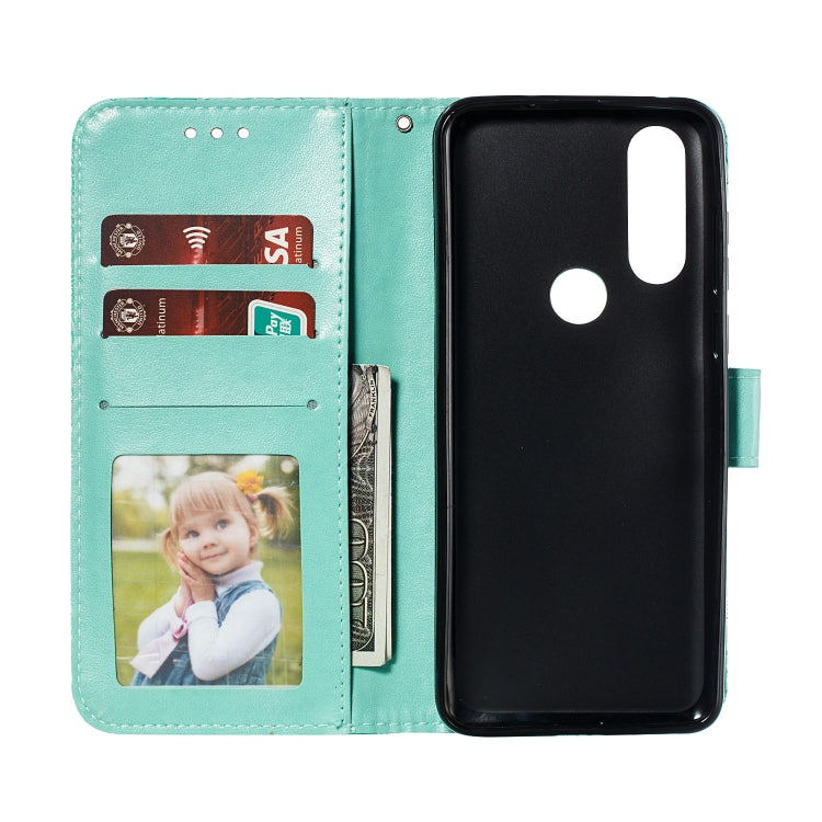 Lace Flower Horizontal Flip Leather Case with Holder & Card Slots & Wallet for Motorola P40 Play