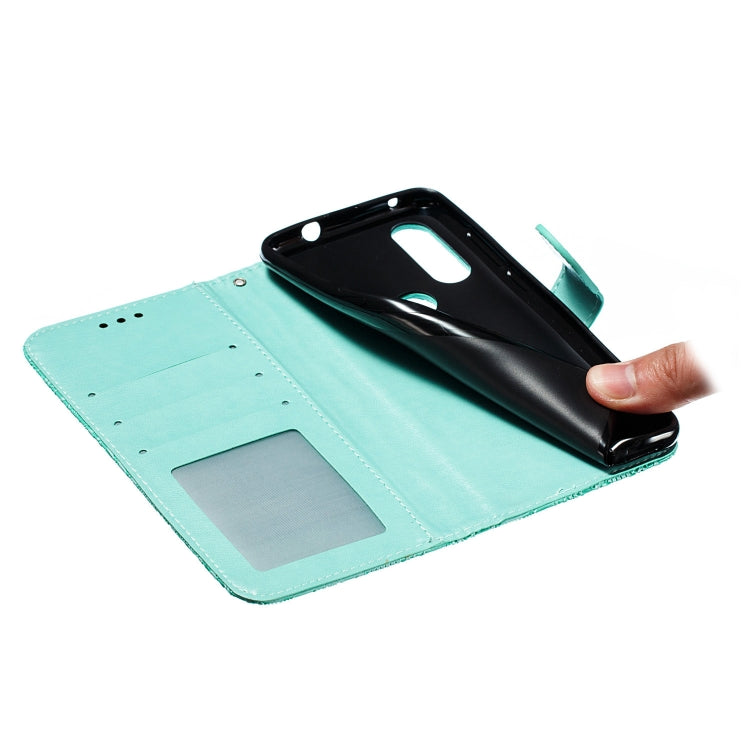 Lace Flower Horizontal Flip Leather Case with Holder & Card Slots & Wallet for Motorola P40 Play
