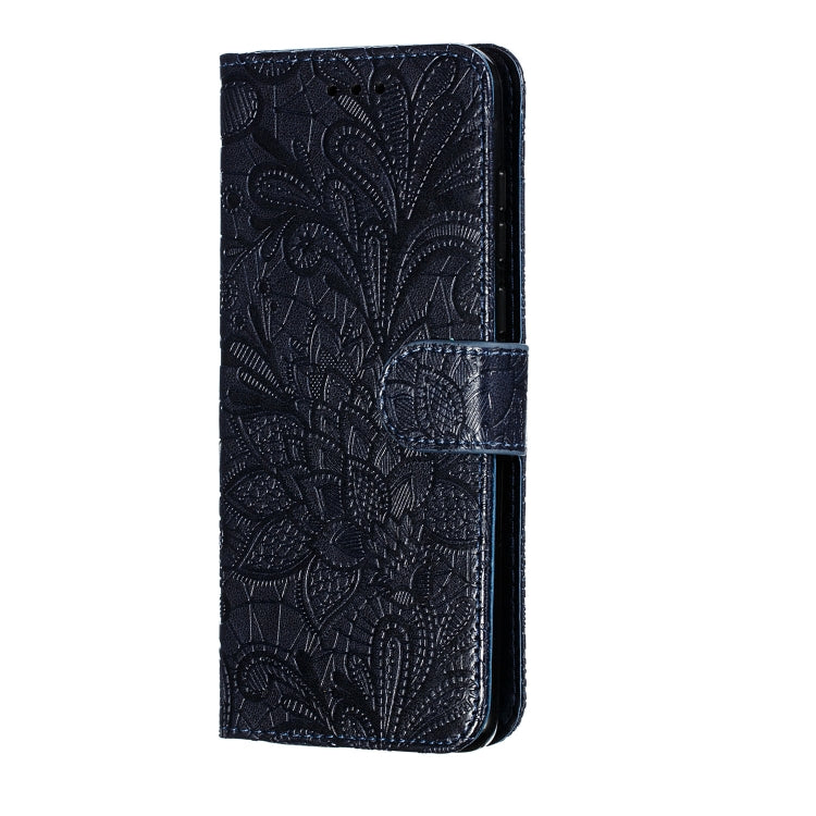 Lace Flower Horizontal Flip Leather Case with Holder & Card Slots & Wallet for Motorola P40 Play