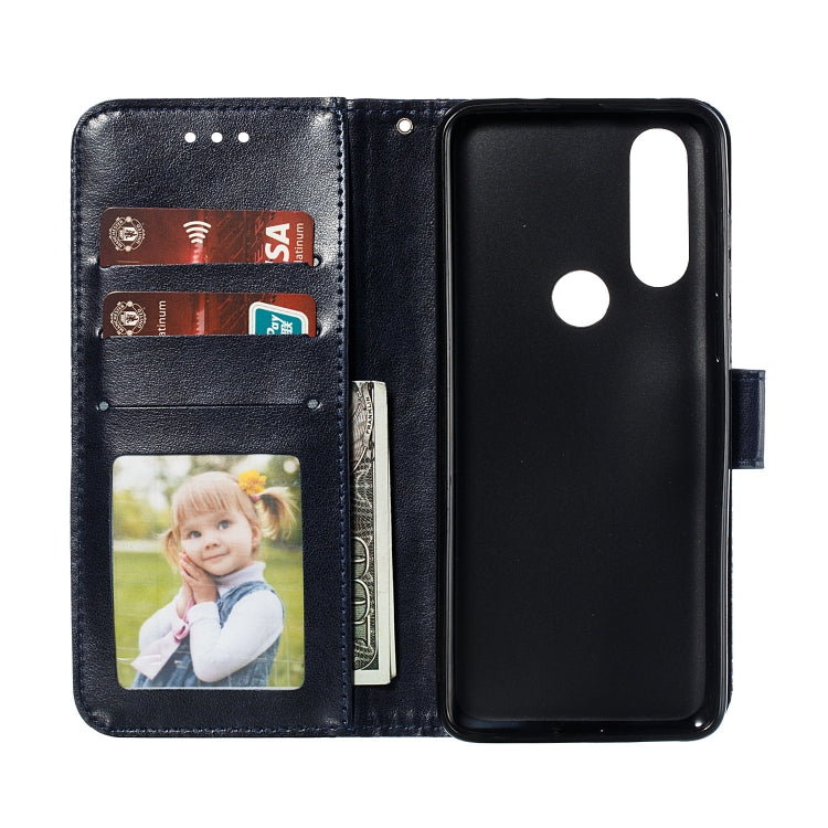 Lace Flower Horizontal Flip Leather Case with Holder & Card Slots & Wallet for Motorola P40 Play