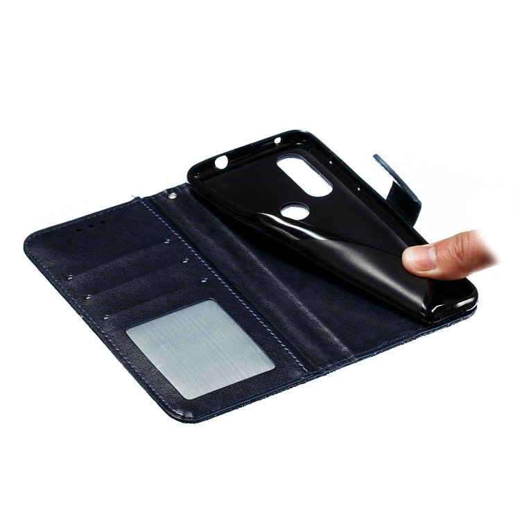 Lace Flower Horizontal Flip Leather Case with Holder & Card Slots & Wallet for Motorola P40 Play