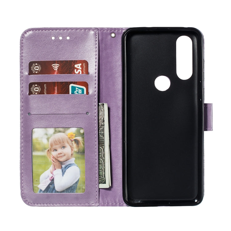 Lace Flower Horizontal Flip Leather Case with Holder & Card Slots & Wallet for Motorola P40 Play