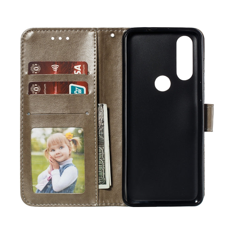 Lace Flower Horizontal Flip Leather Case with Holder & Card Slots & Wallet for Motorola P40 Play