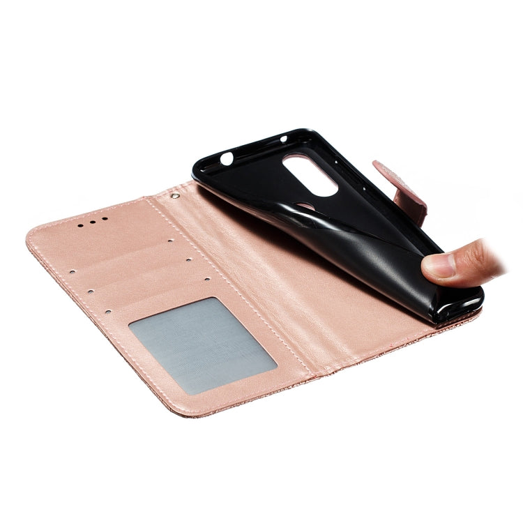 Lace Flower Horizontal Flip Leather Case with Holder & Card Slots & Wallet for Motorola P40 Play