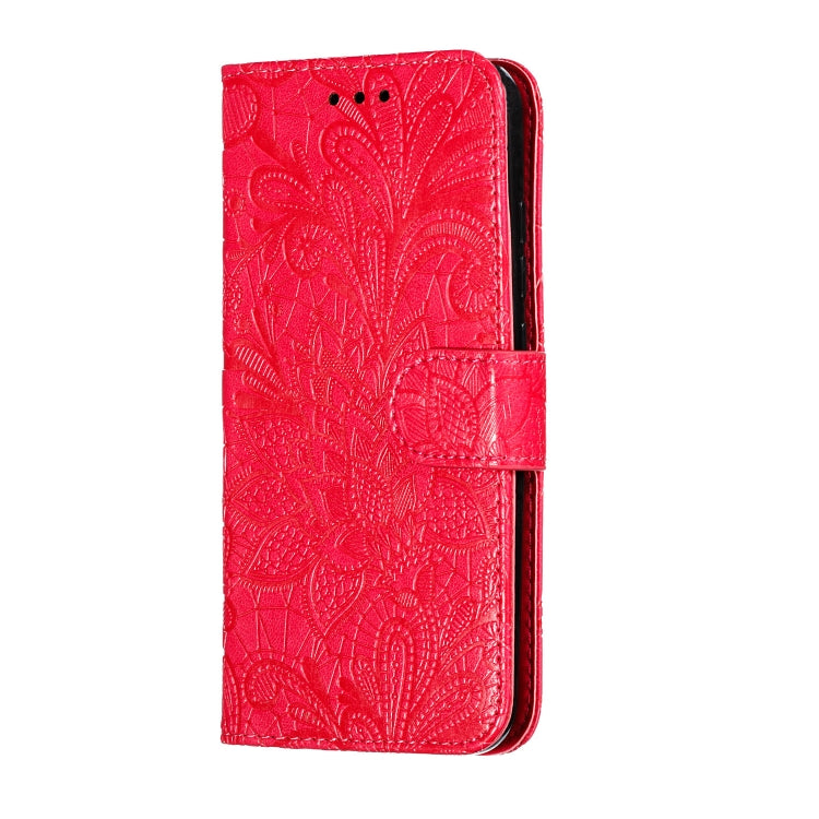 Lace Flower Horizontal Flip Leather Case with Holder & Card Slots & Wallet for Motorola P40 Power