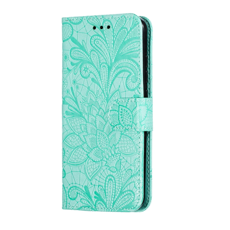 Lace Flower Horizontal Flip Leather Case with Holder & Card Slots & Wallet for Motorola P40 Power