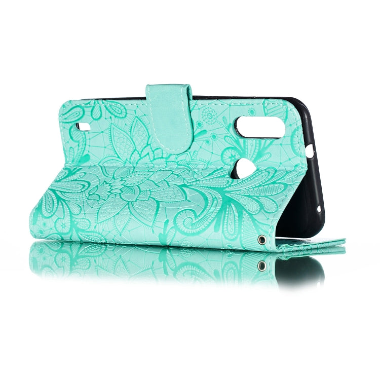Lace Flower Horizontal Flip Leather Case with Holder & Card Slots & Wallet for Motorola P40 Power