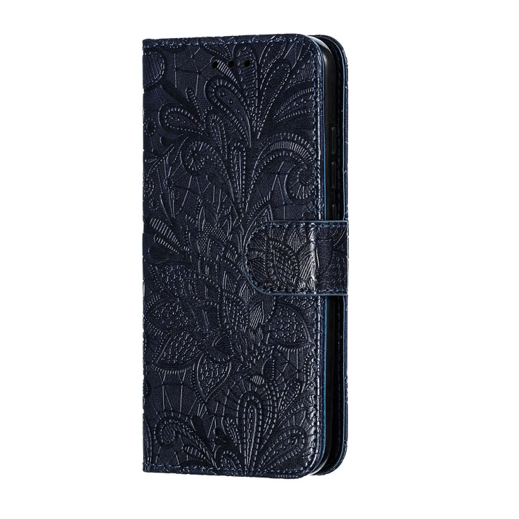 Lace Flower Horizontal Flip Leather Case with Holder & Card Slots & Wallet for Motorola P40 Power