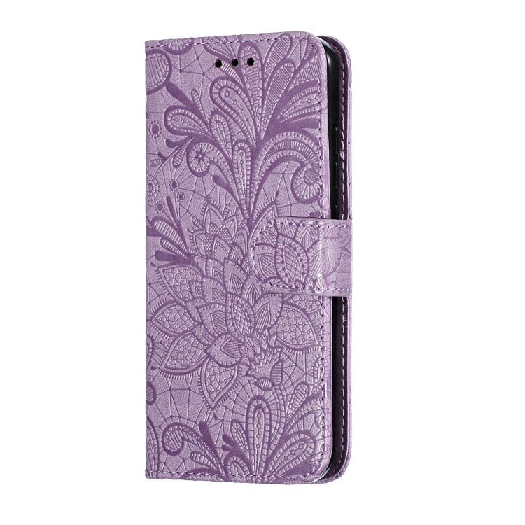 Lace Flower Horizontal Flip Leather Case with Holder & Card Slots & Wallet for Motorola P40 Power