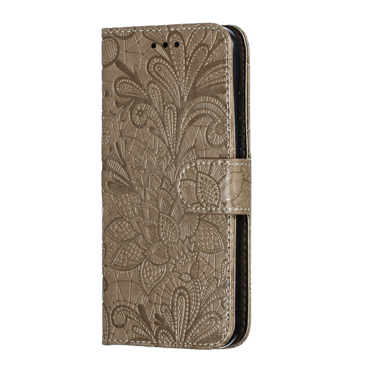 Lace Flower Horizontal Flip Leather Case with Holder & Card Slots & Wallet for Motorola P40 Power