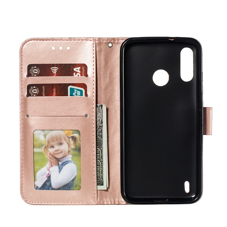 Lace Flower Horizontal Flip Leather Case with Holder & Card Slots & Wallet for Motorola P40 Power
