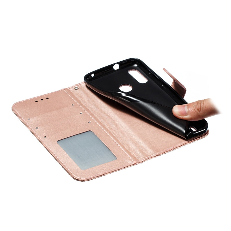 Lace Flower Horizontal Flip Leather Case with Holder & Card Slots & Wallet for Motorola P40 Power