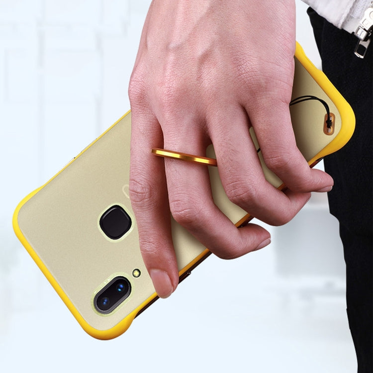 Frosted Anti-skidding TPU Protective Case with Metal Ring for Vivo X21
