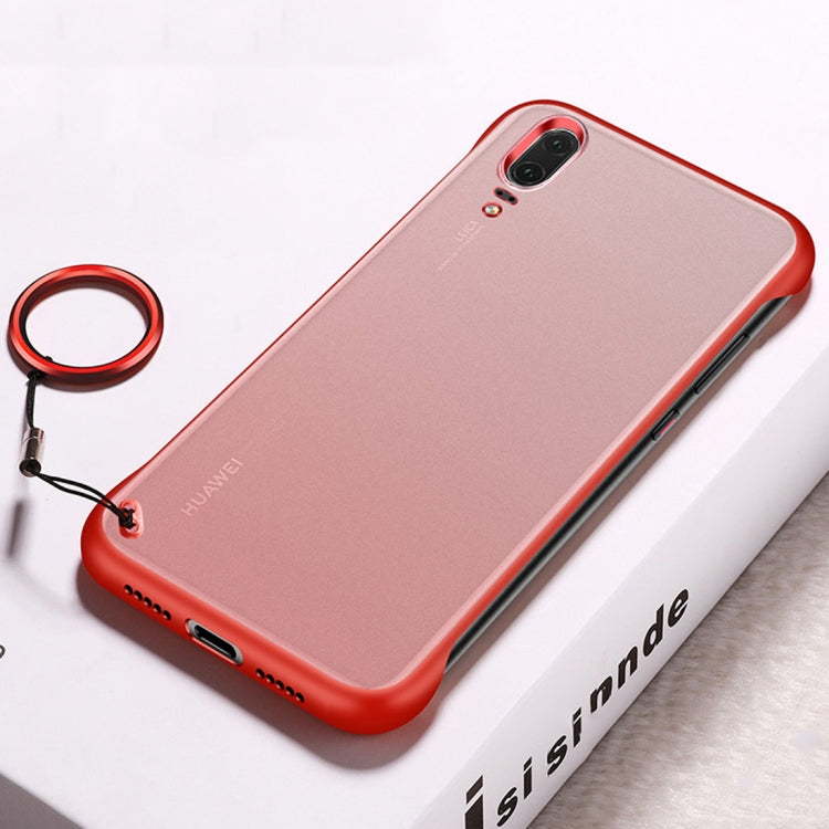 Frosted Anti-skidding TPU Protective Case with Metal Ring for Huawei P20