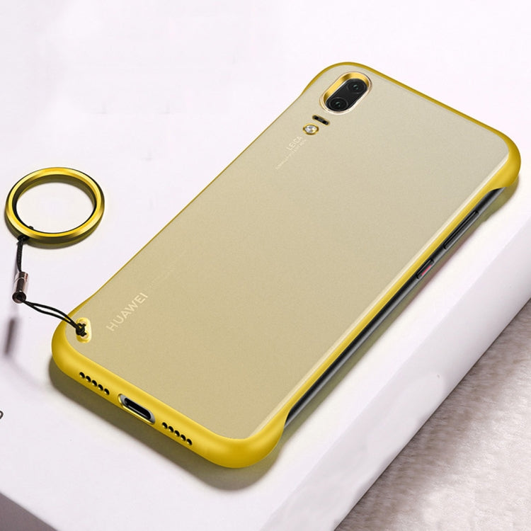 Frosted Anti-skidding TPU Protective Case with Metal Ring for Huawei P20