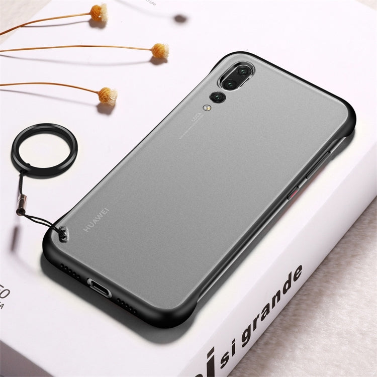 Frosted Anti-skidding TPU Protective Case with Metal Ring for Huawei P20 Pro