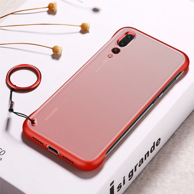 Frosted Anti-skidding TPU Protective Case with Metal Ring for Huawei P20 Pro
