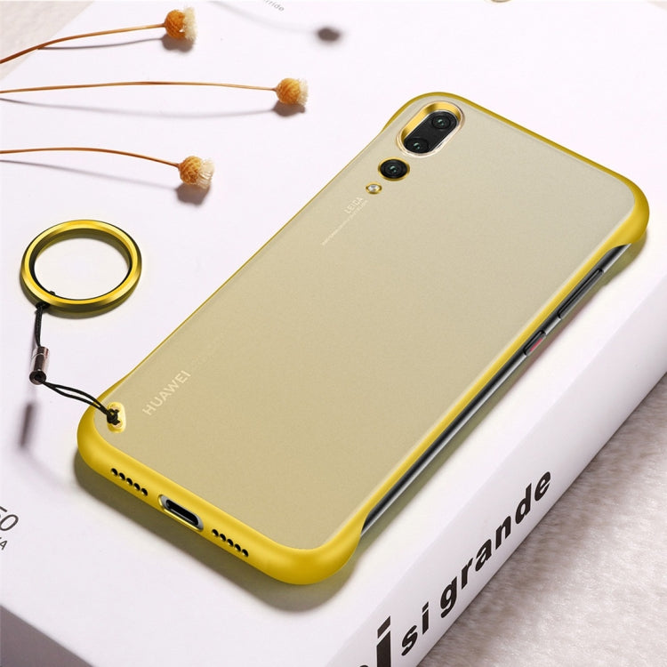 Frosted Anti-skidding TPU Protective Case with Metal Ring for Huawei P20 Pro