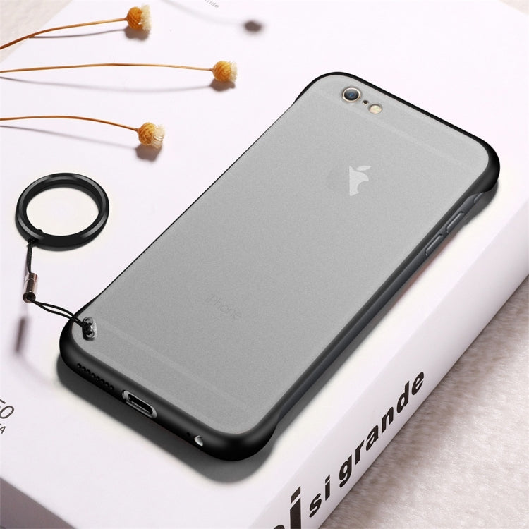 Frosted Anti-skidding TPU Protective Case with Metal Ring for iPhone 6 Plus