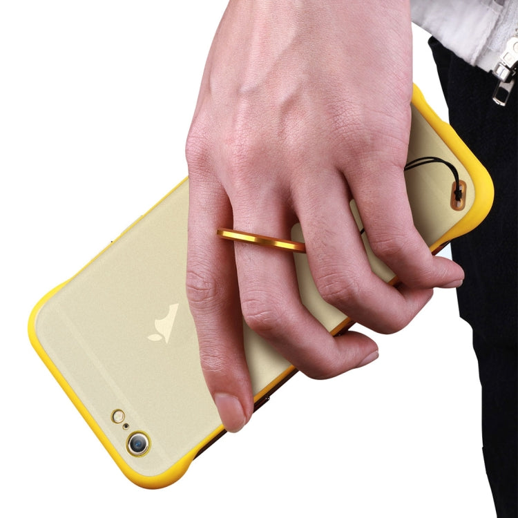 Frosted Anti-skidding TPU Protective Case with Metal Ring for iPhone 6 Plus