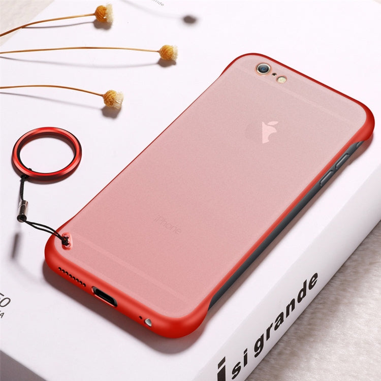 Frosted Anti-skidding TPU Protective Case with Metal Ring for iPhone 6 Plus
