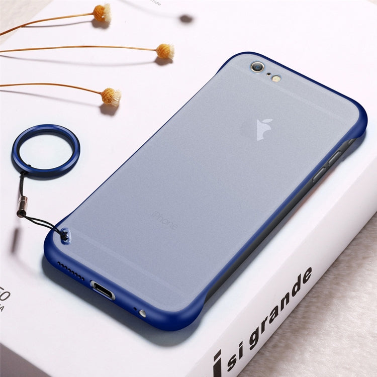 Frosted Anti-skidding TPU Protective Case with Metal Ring for iPhone 6 Plus
