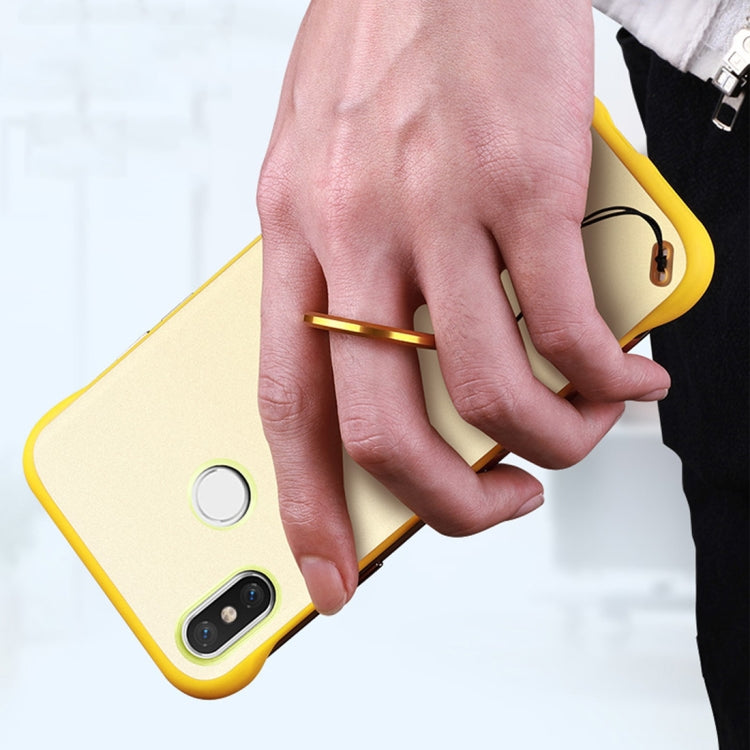 Frosted Anti-skidding TPU Protective Case with Metal Ring for Xiaomi Mi 8