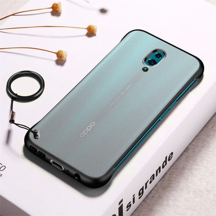 Frosted Anti-skidding TPU Protective Case with Metal Ring for OPPO Reno