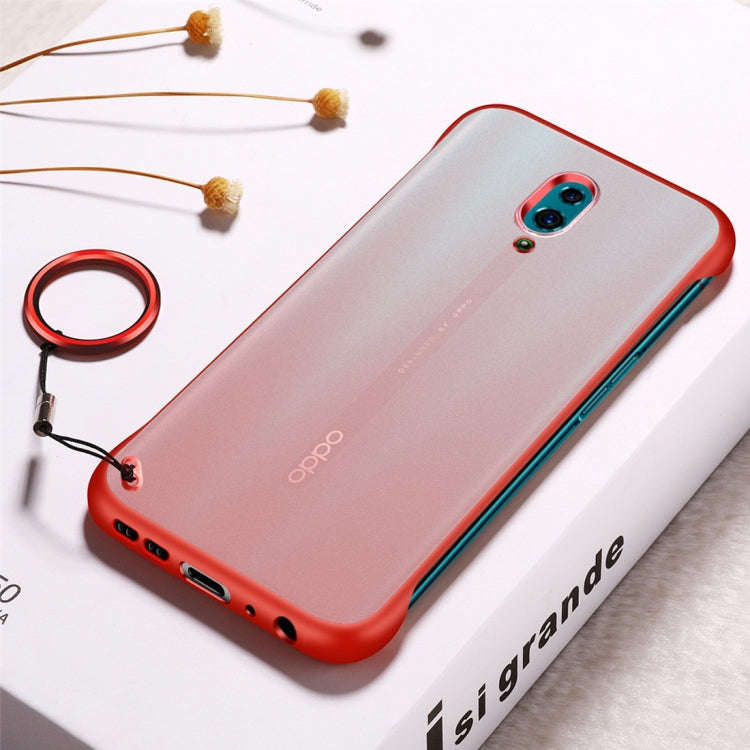 Frosted Anti-skidding TPU Protective Case with Metal Ring for OPPO Reno
