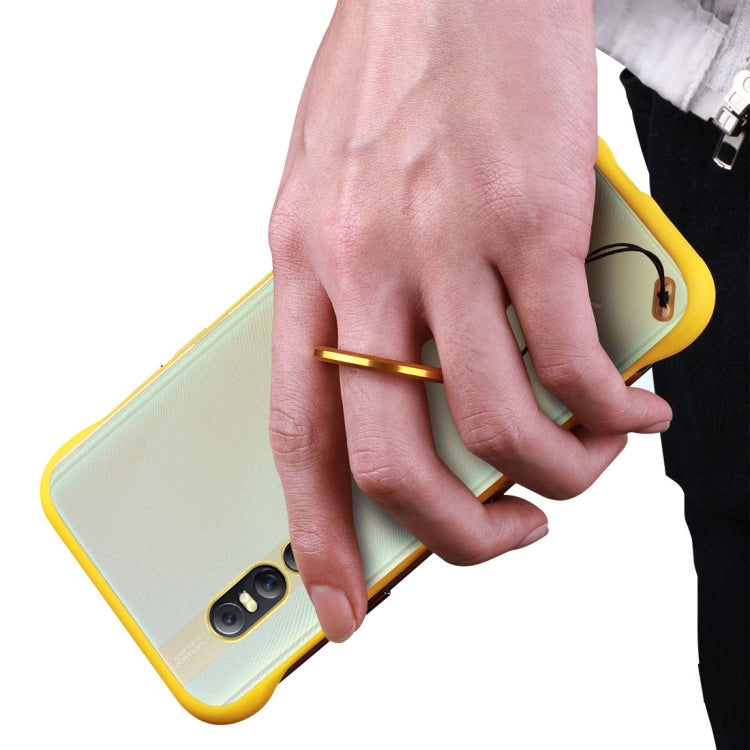 Frosted Anti-skidding TPU Protective Case with Metal Ring for Vivo X27