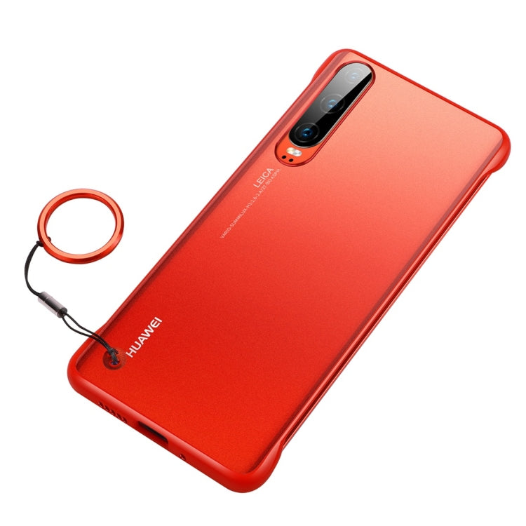 Frosted Anti-skidding TPU Protective Case with Metal Ring for Huawei P30