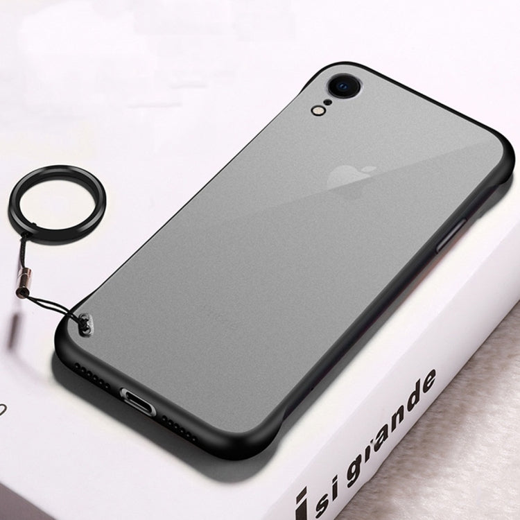 For iPhone XR Frosted Anti-skidding TPU Protective Case with Metal Ring
