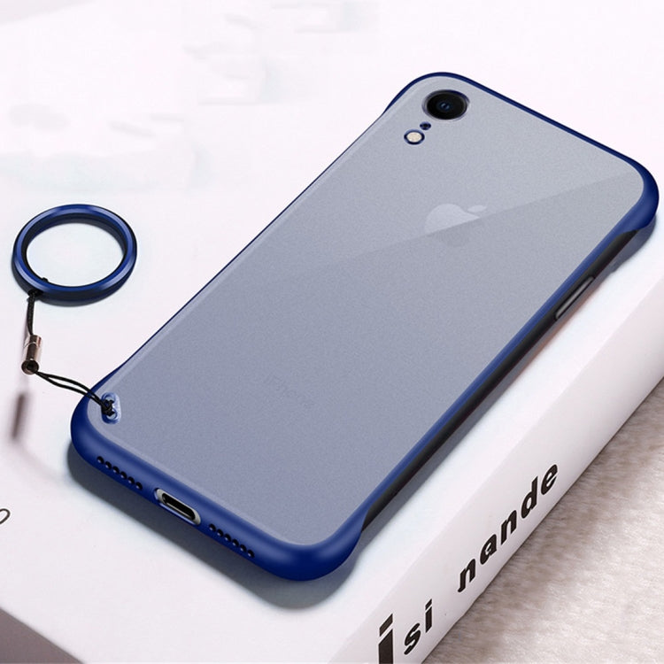 For iPhone XR Frosted Anti-skidding TPU Protective Case with Metal Ring
