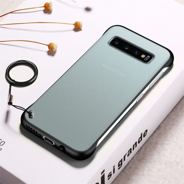 Frosted Anti-skidding TPU Protective Case with Metal Ring for Galaxy S10