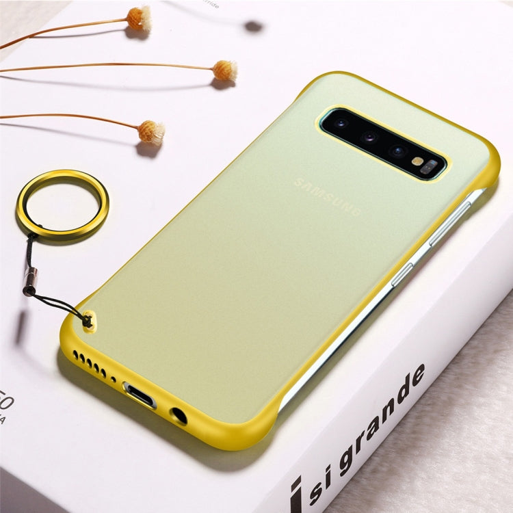 Frosted Anti-skidding TPU Protective Case with Metal Ring for Galaxy S10